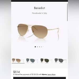 Oliver Peoples Benedict Sunglasses in Gold